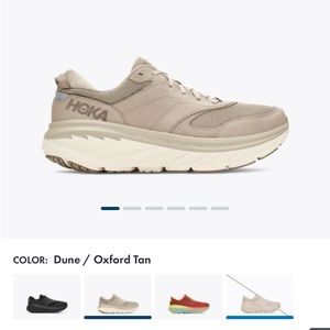 Hoka Bondi L in Dune/Oxford Tan